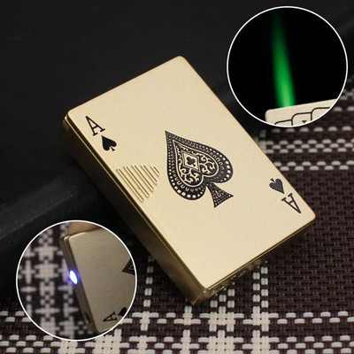 FITUP Vintage Ikka Design Jet Flame Windproof Torch Pocket Lighter(Golden)
