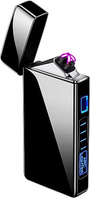 YAROH 87C_ARC lighter USB Rechargeable Electric Arc Plasma Lighter Pocket Lighter(Black)