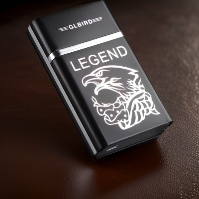 YAROH 81P_Legend lighter USB Rechargeable Eagle Legend Slide Lighter Pocket Lighter(Black)