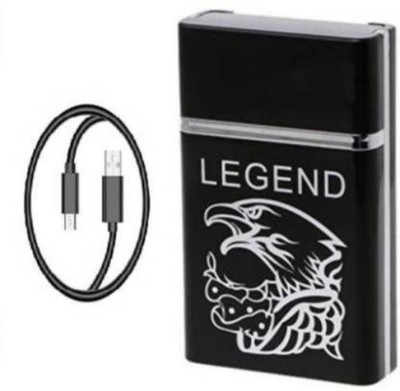 GUGGU 340_Legend Cigarette Lighter Slide Cigarette Case Windproof Sleek Design Lighter Pocket Lighter(Black)