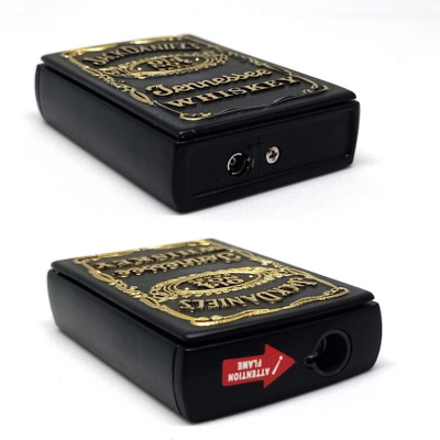 sasd Jet Flame Cigarette Lighter Wind Proof Refillable Lighter Pocket Lighter(BLACK)