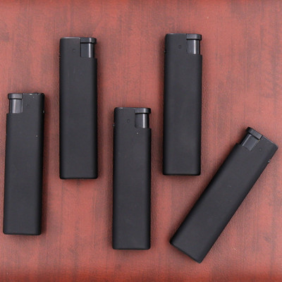 ASRAW Refillable Premium Pocket Lighter Pack of 5 - WindProof Matt Finish Jet Flame Pocket Lighter(Black)