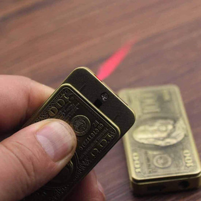 Elven L-D Dollar Design Refillable Cigarette Lighter | Refillable Cigarette Lighter Pocket Lighter(Golden, Silver)