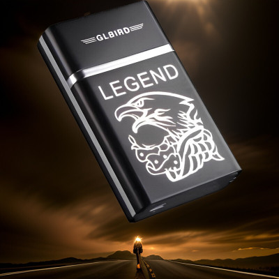 FRONY 76B_Legend lighter USB Rechargeable Eagle Legend Slide Lighter Pocket Lighter(Black)