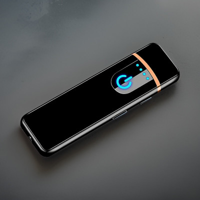 GUGGU 97S_Touch Lighter USB Charging Finger Touch Cigarette Pocket Lighter Pocket Lighter(Black)