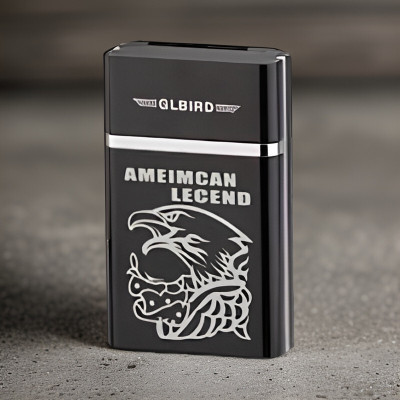 Clairbell 44Z_Legend lighter USB Rechargeable Eagle Legend Slide Lighter Pocket Lighter(Black)