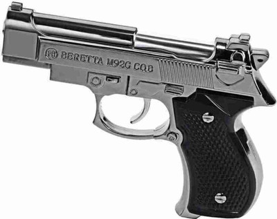 PocktFlames Mini Beretta Gun Look Shaped Pocket Size lighter myfirstdot Pocket Lighter(Black and Silver)