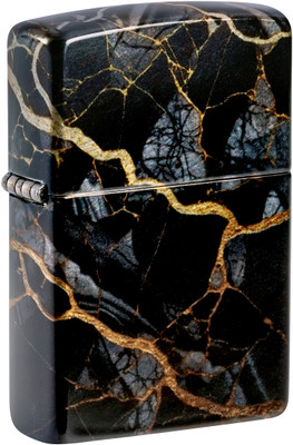 ZIPPO Fusion Marble Design 540 Tumbled Chrome Windproof Lighter Pocket Lighter(Silver)