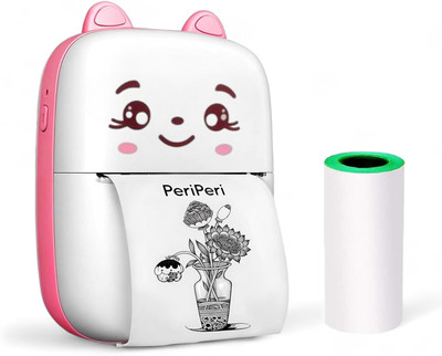 SARASI Mini Thermal Printer For Kids, Reachargeable Portable Label Printer, Bluetooth, Inkfree, Printer for Android & iOS