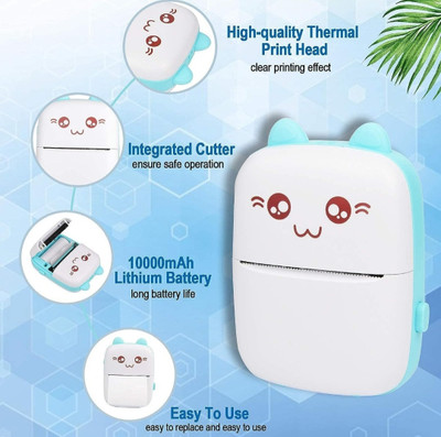 Glamour Mini Bluetooth Thermal Printer, Pocket Printer Mini Bluetooth Thermal Printer, Pocket Printer
