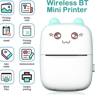 ASTOUND Instant Printing Printer Inkless Bluetooth Pocket Printer Thermal Receipt Printer