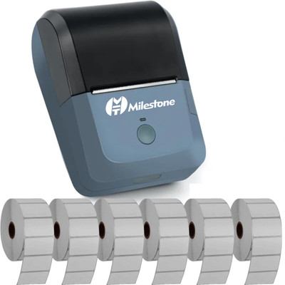 Milestone Y50 Thermal Label Printer For Mobile, Desktop With 6 Pcs 50×25 mm Label Roll Thermal Receipt Printer