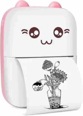 EVAAENTERPRISES mini pink wireless Bluetooth thermal receipt printer pocket printer