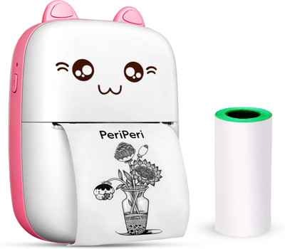 Wolcentra C6 Mini Bluetooth Thermal Printer Inkfree Portable Pocket Printer (Pink) Mini printer