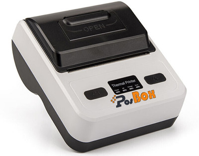 PosBox 80mm (3 Inches) Portable Thermal Printer with Multiple Speed, USB + Bluetooth Connectivity and Rechargeable Battery