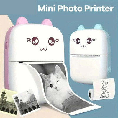 IMMUTABLE Portable Mini Printer Bluetooth Printer 2 roll bvg10 camera