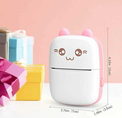 EVAAENTERPRISES Pink Mini Bluetooth Inkfree Thermal Receipt portable Printer POCKET PRINTER