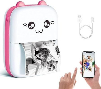 GLORYY Portable Bluetooth Thermal Printer Cartoon Pocket Printer Portable Label Printer Printer