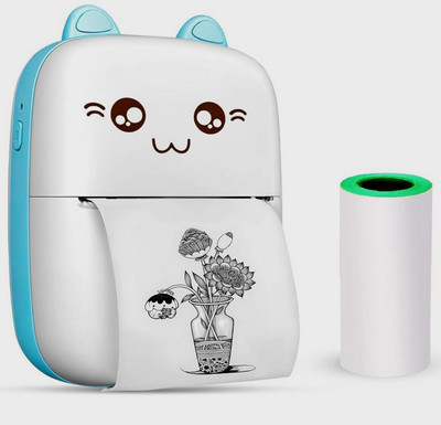THE MOBILE POINT Mini Bluetooth Smart Pocket Inkless With 1 Roll Paper |Sticker for iOS&Android Thermal Receipt Printer