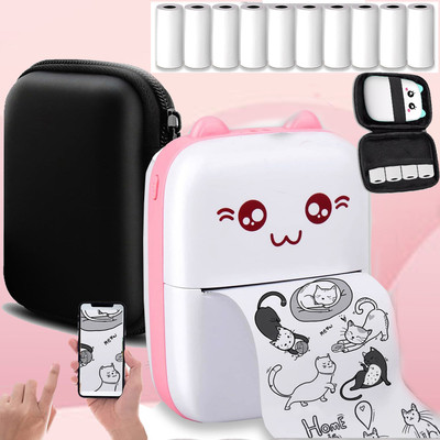 Emerydeal Portable Bluetooth Mini Thermal Printer | Inkless Wireless Pocket Printer thermal printer