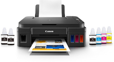 PIXMA MegaTank G2012 (Print,Scan,Copy)(Clr Pg Cost:0.32 Rs|Blk Pg Cost:0.09 Rs) Multi-function Color Ink Tank Printer(6 Ink Bottles Included)