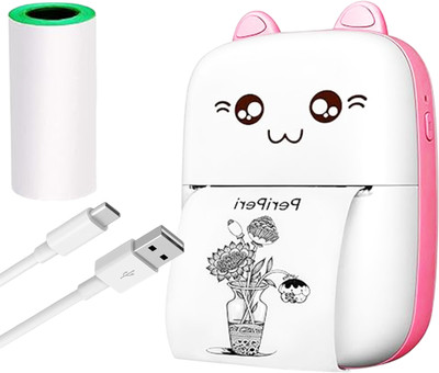 HINATA Cute Looking Mini Bluetooth Thermal Printer, Portable Label Printer THERMAL