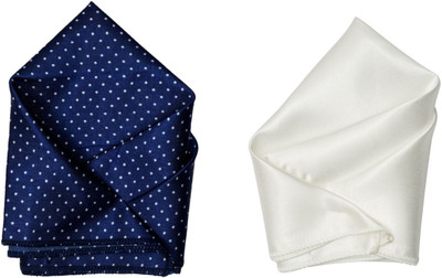 SquareStyle Solid, Polka Print Satin Blend Pocket Square