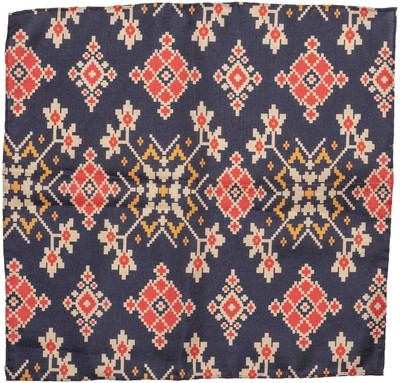 the tie hub Geometric Print Cotton Silk Pocket Square