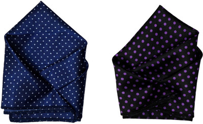 SquareStyle Polka Print Satin Blend Pocket Square