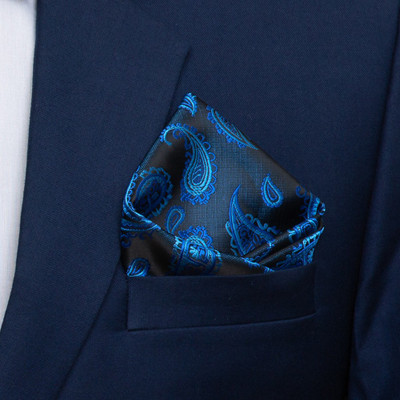 To The Nines Self Design Jacquard Pocket Square
