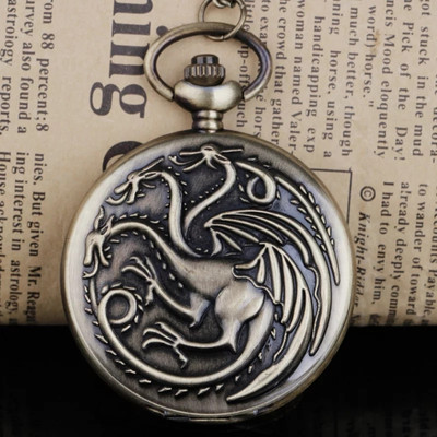Tiny Tim Game Of Thornes Targaryen Vintage Pocket-Watch Antique Style Keychain Best Gift Key Chain