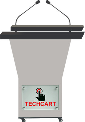 TECHCART Multimedia Digital Podium 22inch Touch Screen Soft Moving Wheels with Lockable Podium(Black, White)