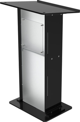 Classic Concepts CCP060 Acrylic Podium Frosted Look Front Panel With Black Side Pillars Podium(Multicolor)