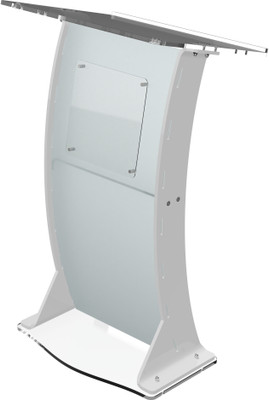 Classic Concepts CCP056-Acrylic Podium Frosted Look Front Panel with White Side Pillars Podium(White)