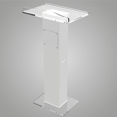Classic Concepts Acrylic Podium Stand for Churches, Conference, Portable Modern Podium for Speech Podium(White)