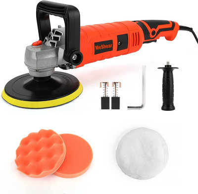 MeShear 1600W , Buffer Waxing Polisher Machine for Car Bike Furniture Glass 7 Speed 600-3000 RPM, Polishing Machine for Home and Proffessionals Vehicle Polisher(7 inch)