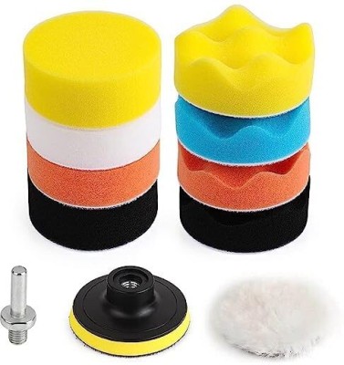 grofly 11 Pcs Kit Polishing Pads Sponge Woolen Polishing Waxing Buffing Pads Kit Wood Polisher(3 inch)