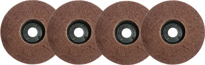 ADAWAT 4 piece mat wheel Nylon Fiber Buffing disc 4 inch polishing pad Polishing Used For Abrasive, Paint & Rust Remover Sanding Wheel Accessories Metal Polisher(4 inch)