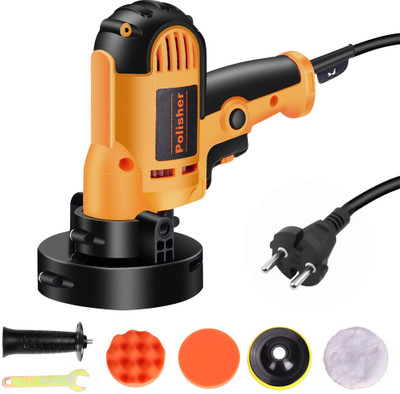 Verilux Electric Car Buffer Polisher Machine 5 Inch Car Buffer Machine with 3 Pads Side Handle and Adjustable Speed Vehicle Polisher(5 inch)