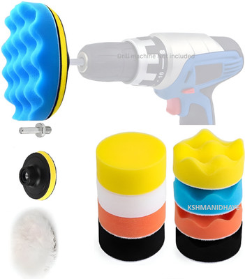 KSHMANIDHAYE 11Pcs 3 Inch Car Buffing and Polishing Pads Sponge and Woolen Polishing Buffing Pads Kits Car Foam Drill Buffing Pad, Polishing Pads Kit Vehicle Polisher(3 inch)