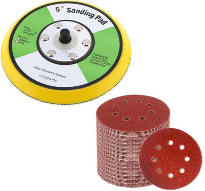 Digital Craft Professional 5'' 12000RPM Dual Action Random Orbital Sanding Pad for Pneumatic Sanders / Air Polishers Wood Polisher(5 inch)
