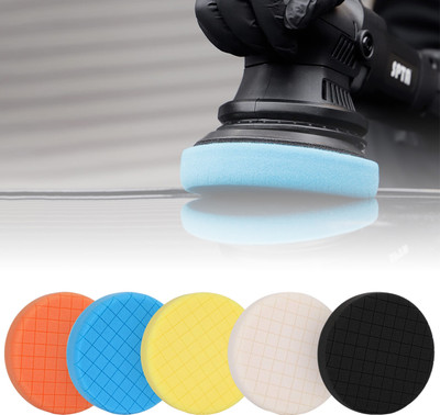 Verilux 5pcs Buffing Polishing Pads for 6 inch Backing Plates Colorful Sponge Pads for Buffing Polishing Sponge Pads for 6 Inch Backing Plates 5 Pack Vehicle Interior Cleaner(5 g)