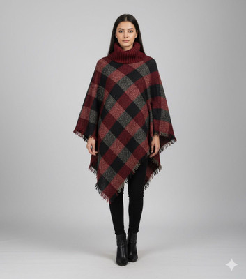 AD INDUSTRIES Wool Blend Poncho