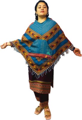 ARUNA KULLU HANDLOOM Pure Wool Poncho