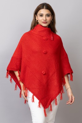 Hi Style Wool Blend Poncho