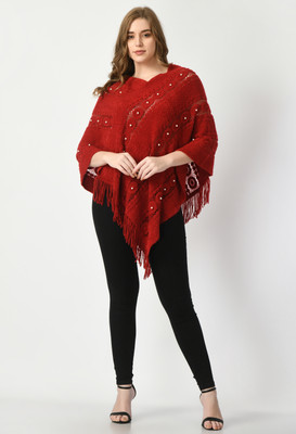 manra Wool Blend Poncho