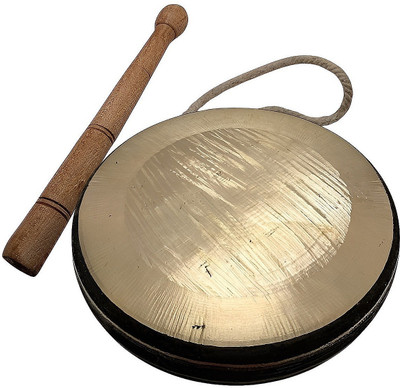 MLE Traditional Brass Pooja Bell/Kasar/Ghanta with Wooden Stick Brass(1 Pieces, Gold)