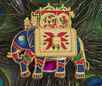 Pranand Enterprises Decorative Elephant Haldi Kumkum Plate (Pack of 1) Plastic(Multicolor)