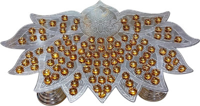 RDE home care Silver Plated Lotus Design 108 Flower Stand for Varamahalakshmi Pooja Festival Steel(1 Pieces, Steel)