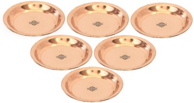 IndianArtVilla Brass Golden Pooja Thali 3.3 Inch, Spritiual & Pooja Plate Brass(4 Pieces, Gold)